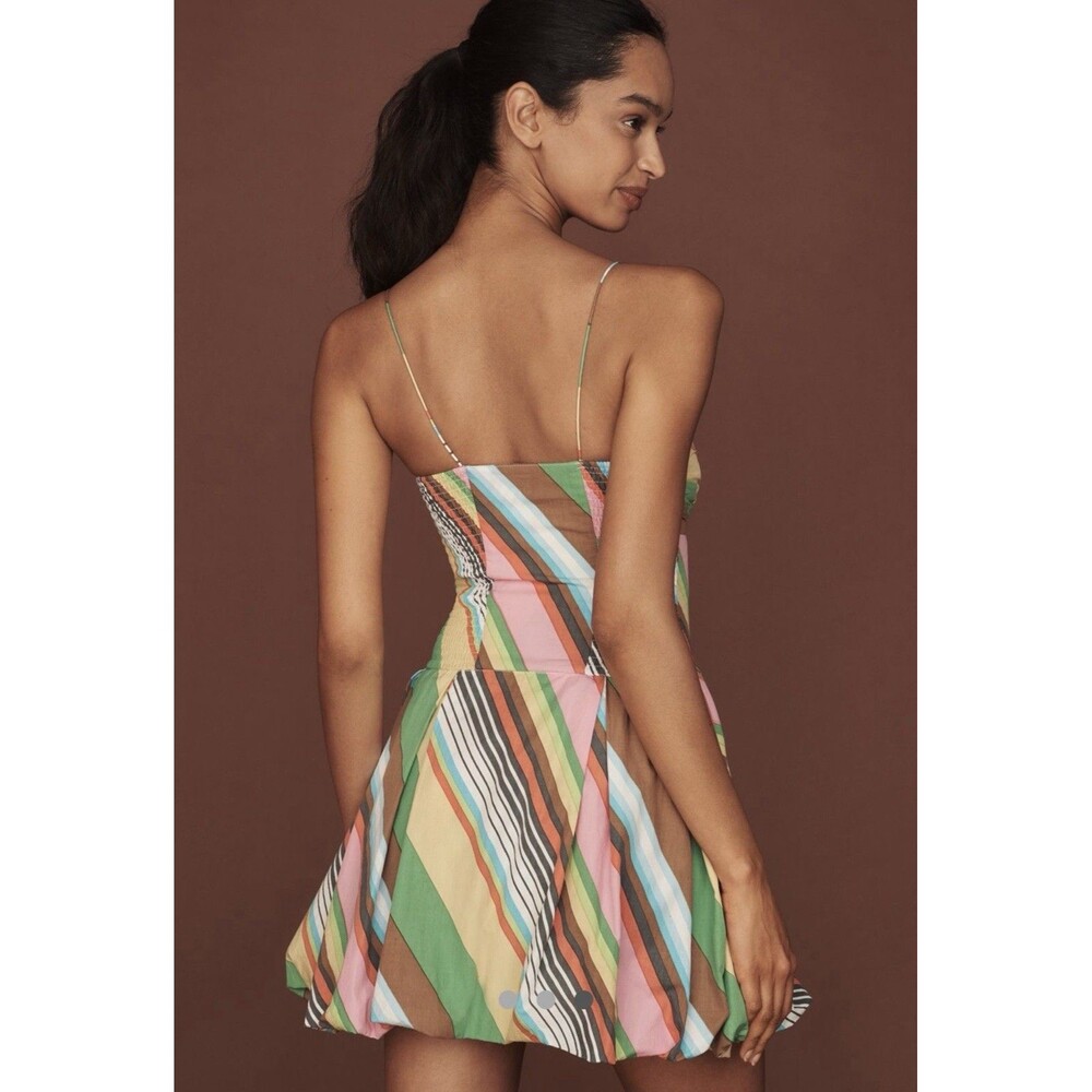 Anthropologie S/W/F Fitted Balloon Mini Dress Sz Lg La Fiesta - Picture 3 of 8